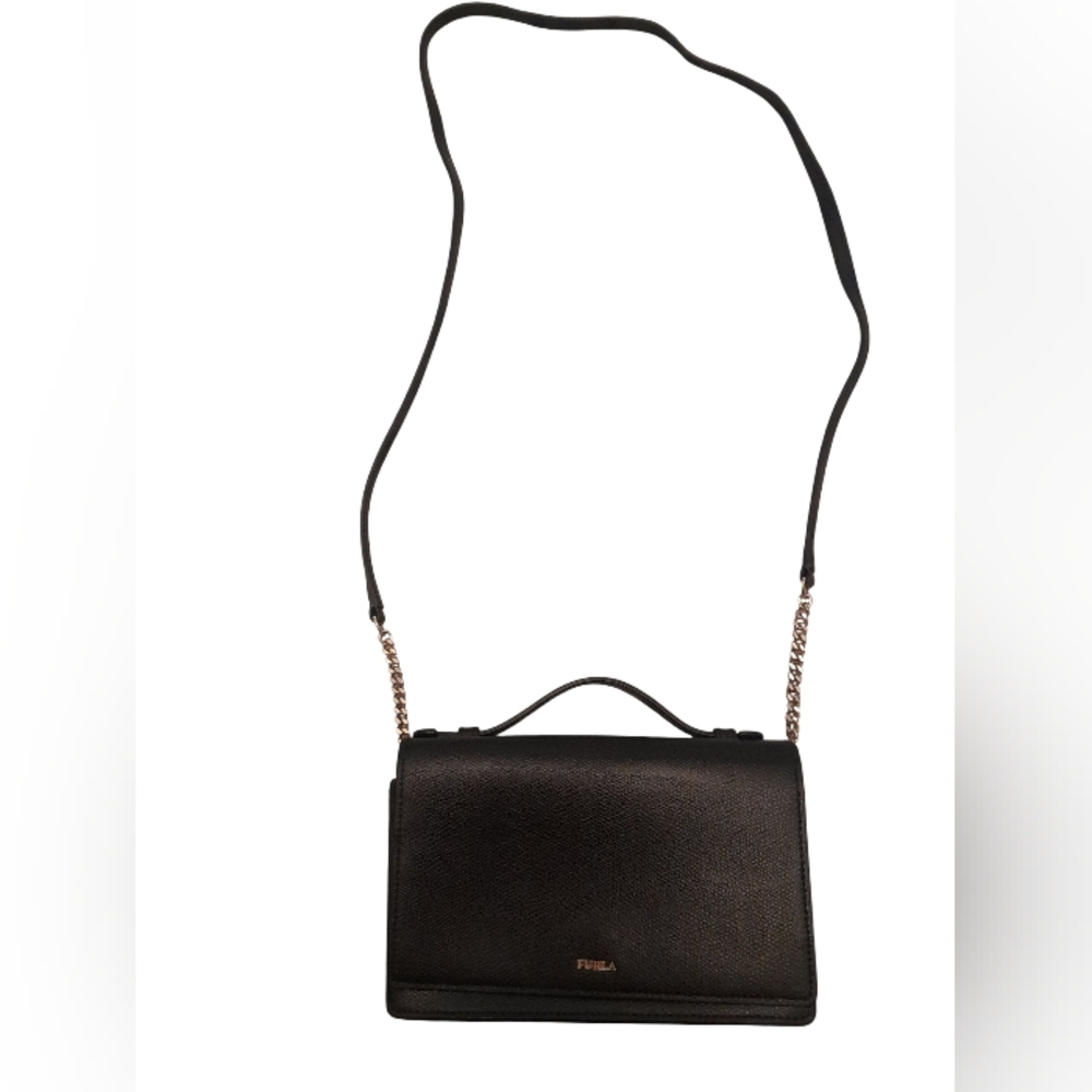 Furla Black Crossbody Camera Bag
